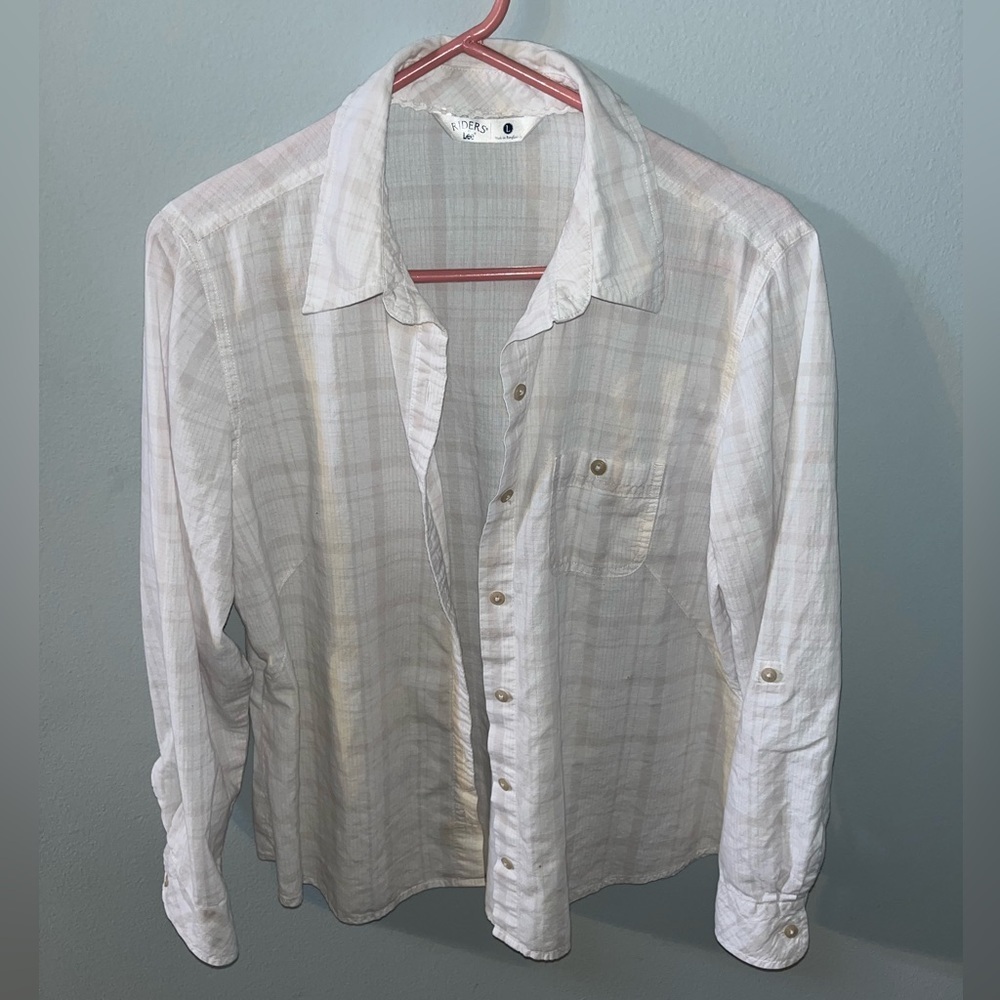 Riders by Lee™️ - beige/plaid button down​